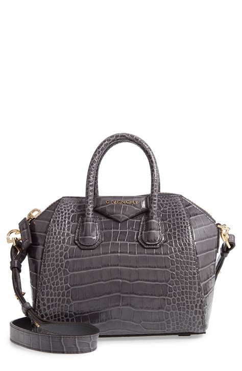 givenchy mystic mini croc-embossed bag|Mini Antigona bag in crocodile effect leather .